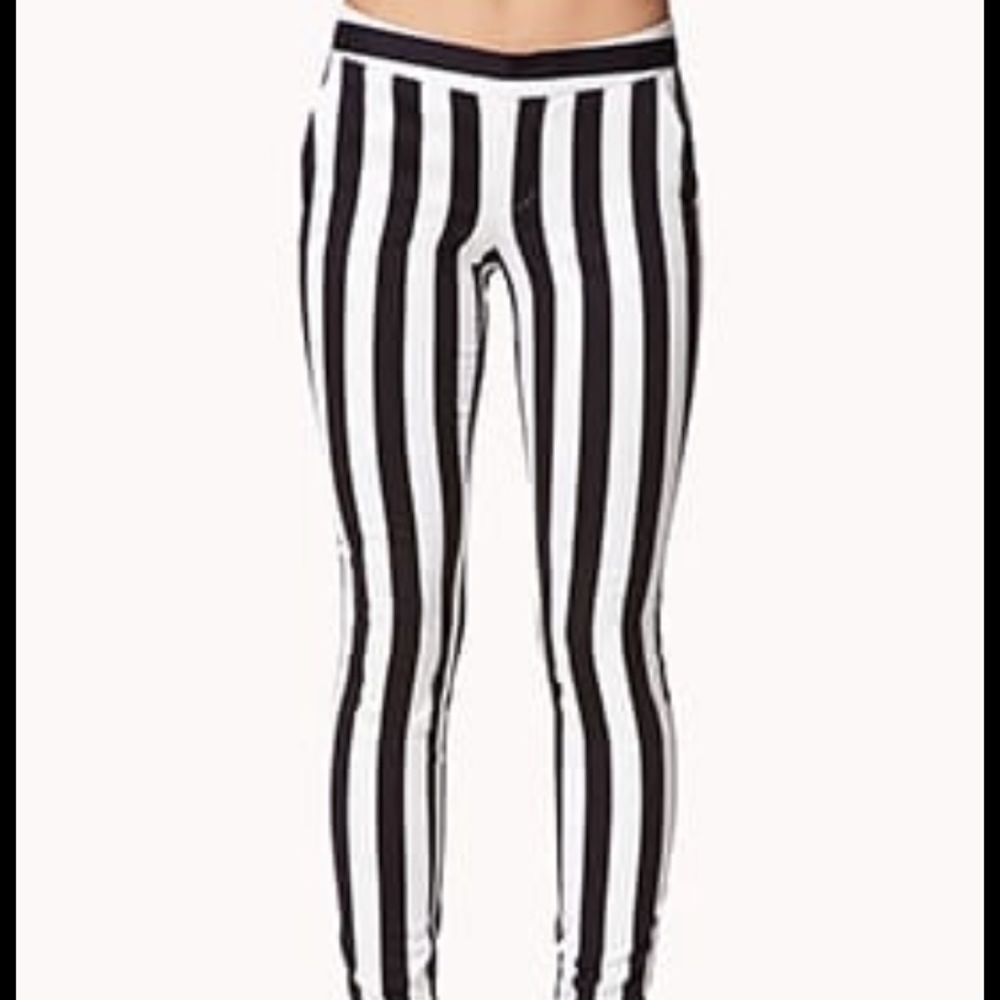 Forever 21 Striped Skinny Pants